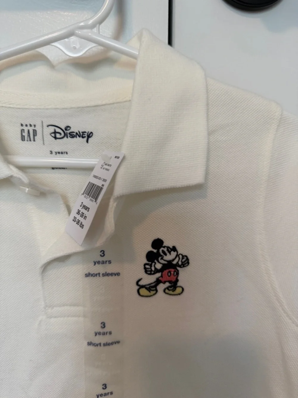 BabyGAP Disney Mickey Mouse Bundle Embroidered Polo Shirt & Denim Jacket Size 3T